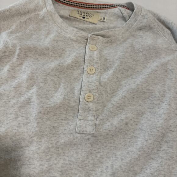 The Normal Brand Cotton Blend Long Sleeve Henley Shirt Mens Large - Picture 2 of 11